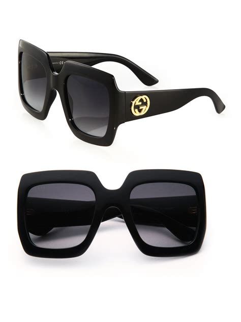 gucci oversize black square sunglasses|gucci oversized black square eyeglasses.